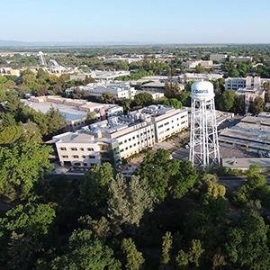 aerial view of uc davis campus