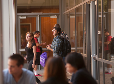 Students between classes