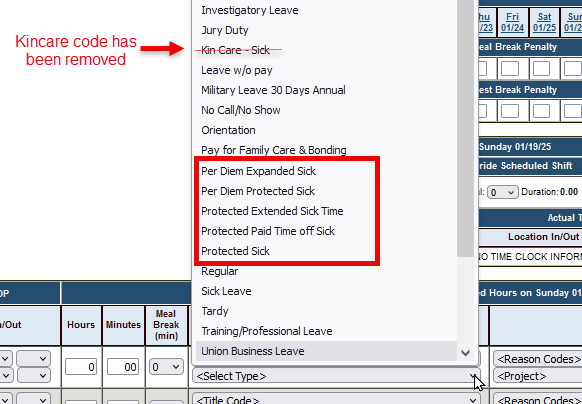 ecotime selections screenshot