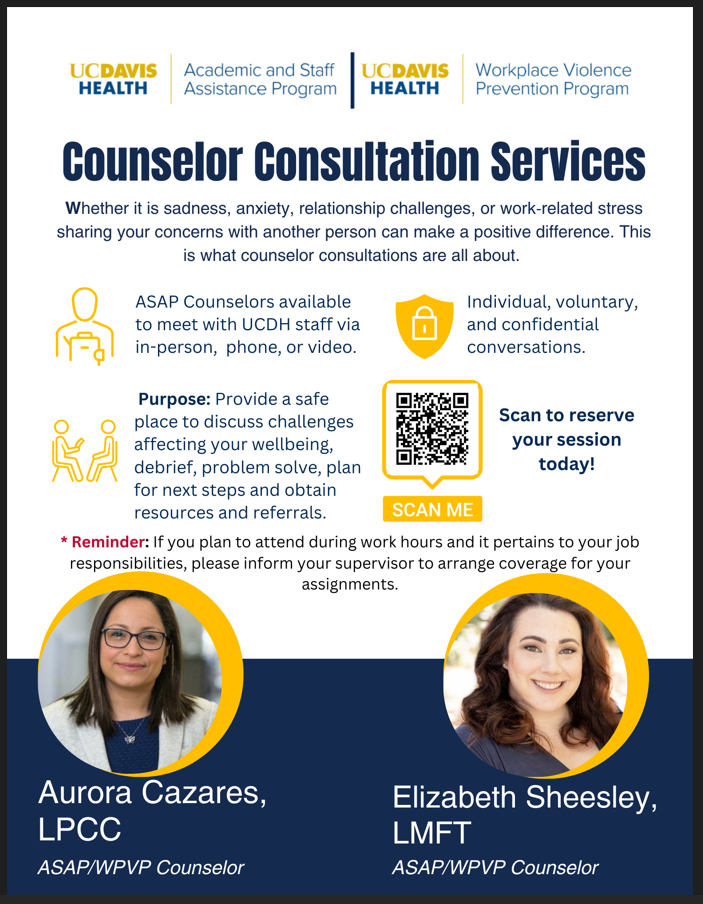 Flyer about our counselor consultation services