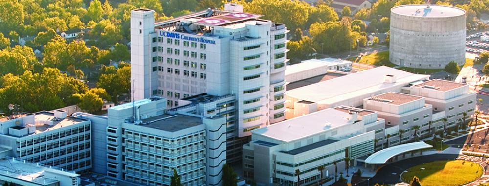 aerial view of the uc davis health center in sacramento