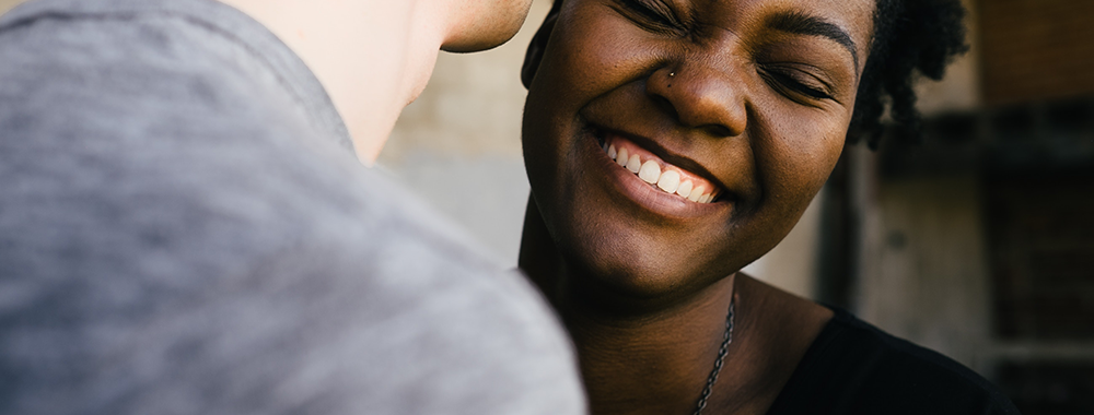 woman smiling