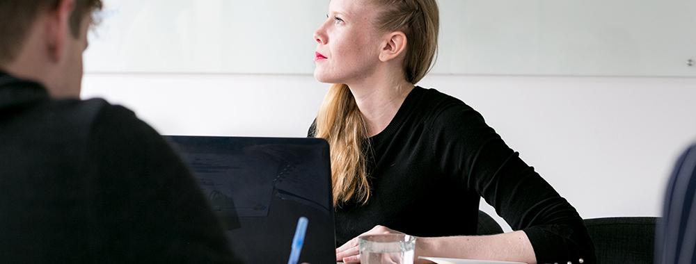 woman listening to a colleague