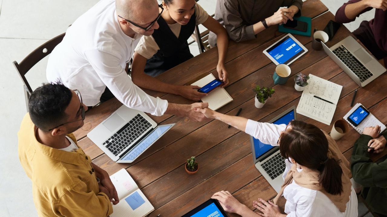 group meeting at table