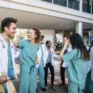 uc davis nursing staff smiling with one another