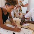 group of women working together