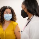 UC Davis health patient and doctor. 