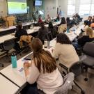 Students in classroom in CHT building.  