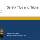 Screenshot of video for safety tips and tricks.
