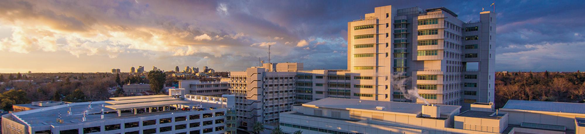 UC Davis Health hospital aerial shot.